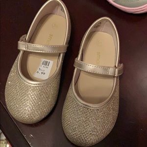 Gold sparkly toddler shoes